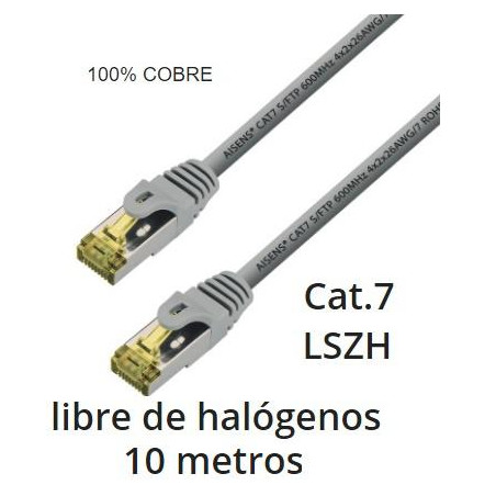 LATIGUILLO RJ45 FTP CAT 7 10M GRIS LSZH COBRE