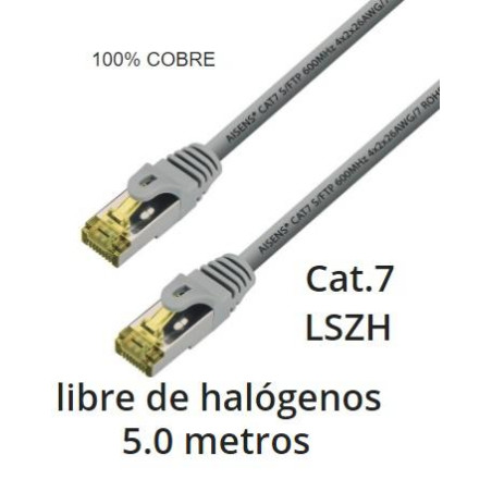LATIGUILLO RJ45 FTP CAT 7 5M GRIS LSZH COBRE