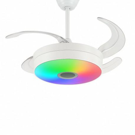 VENTILADOR MODELO ALTHEA-S BLANCO RGB MUSICA 