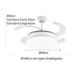 VENTILADOR MODELO MINA-L BLANCO 35W