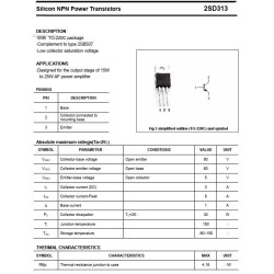 TRANSISTOR 2SD313 NPN TO220 