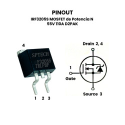 TRANSISTOR MOSFET IRF3205S  ENCAPS D2PAK  TO-263 