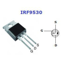 TRANSISTOR IRF-9530 MOSFET CANAL P TO220