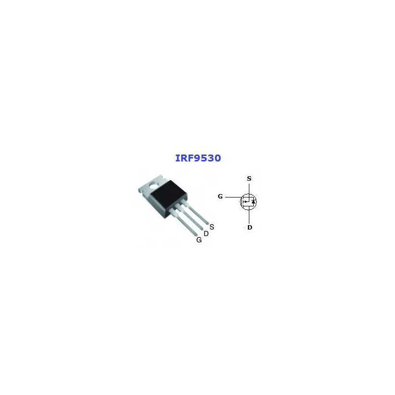 TRANSISTOR IRF-9530 MOSFET CANAL P TO220 TRANSISTOR IRF-9530 MOSFET CANAL P TO220