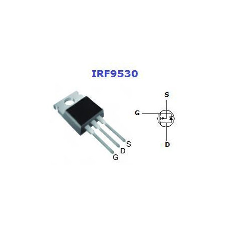 TRANSISTOR IRF-9530 MOSFET CANAL P TO220