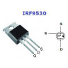 TRANSISTOR IRF-9530 MOSFET CANAL P TO220