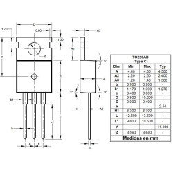 TRANSISTOR IRF-9530 MOSFET CANAL P TO220