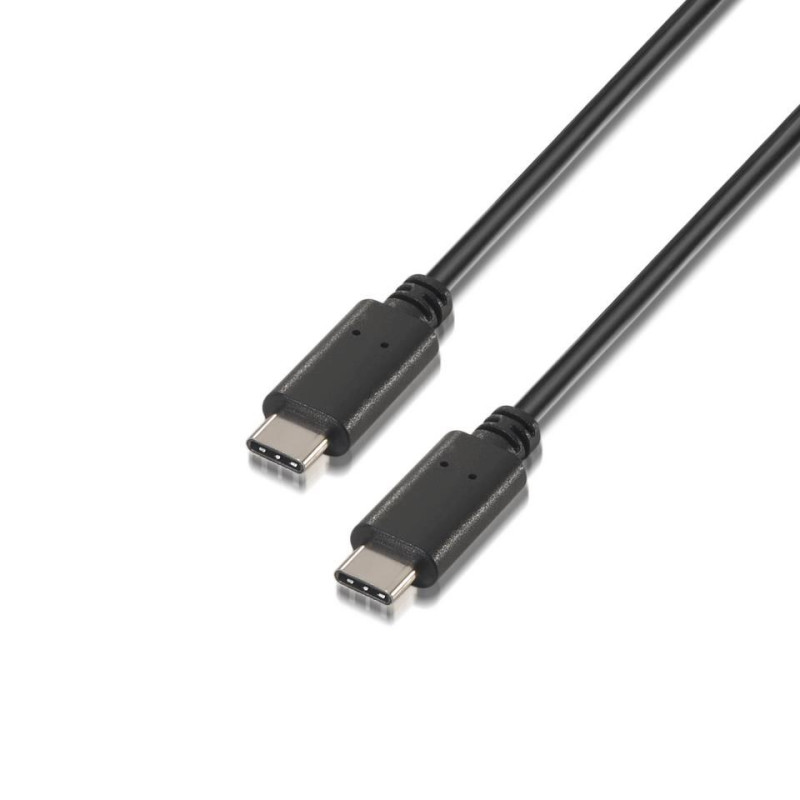 CABLE USB 2 0 3A TIPO C MACHO-MACHO NEGRO 1M