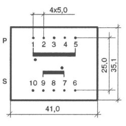 TRANSFORMADOR ENCAPSULADO 230VCA - 7 5VCA 4 5VA