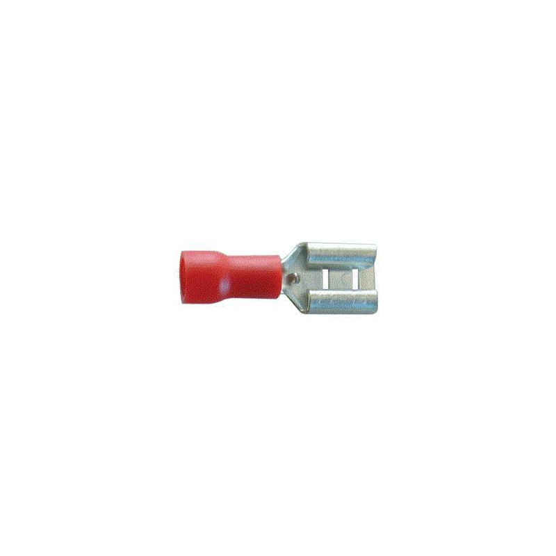 TERMINAL FASTON HEMBRA 6 3 PREAISLADO ROJO 1mm