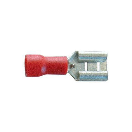 TERMINAL FASTON HEMBRA 6 3 PREAISLADO ROJO 1mm
