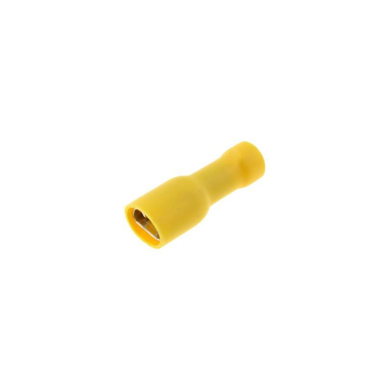 TERMINAL FASTON HEMBRA 6 3 PREAISLADO AMARILLO 6mm