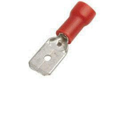 TERMINAL FASTON MACHO 6 3 PREAISLADO ROJO 1 5mm