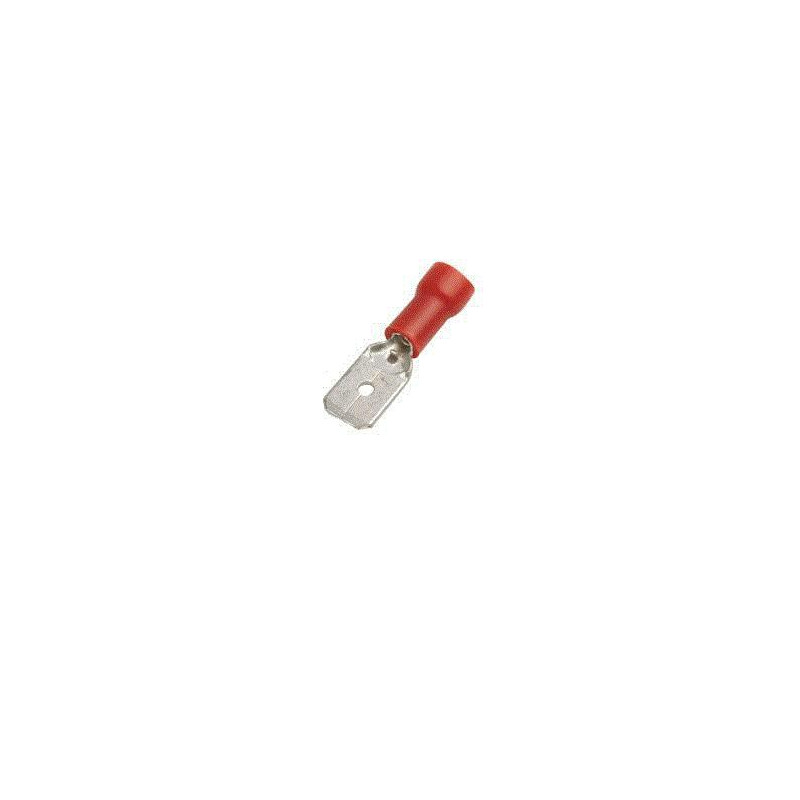 TERMINAL FASTON MACHO 6 3 PREAISLADO ROJO 1 5mm