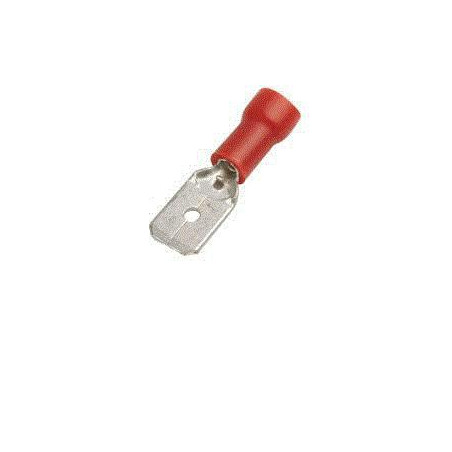 TERMINAL FASTON MACHO 6 3 PREAISLADO ROJO 1 5mm