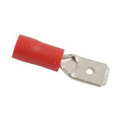 TERMINAL FASTON MACHO 6 3 PREAISLADO ROJO 1 5mm