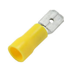 TERMINAL FASTON MACHO 6 3 PREAISLADO AMARILLO 6mm