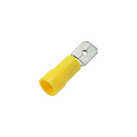 TERMINAL FASTON MACHO 6 3 PREAISLADO AMARILLO 6mm