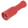 TERMINAL AISLADO HEMBRA CILINDRICO ROJO 1 5mm