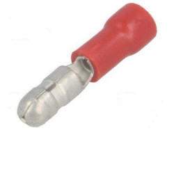 TERMINAL AISLADO MACHO CILINDRICO ROJO 1 5mm