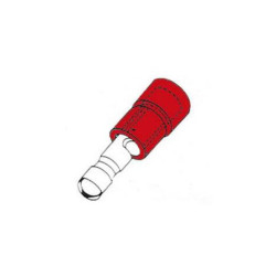 TERMINAL AISLADO MACHO CILINDRICO ROJO 1 5mm