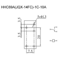 RELE 230VAC 1CTO  10A JQX-14FC