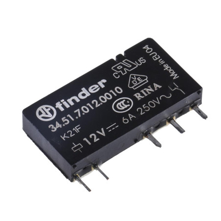 RELE MINI 12VCC/6A/1CTO FINDER 34 517 012 0010