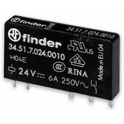 RELE MINI DC 24V 6A 1C 5MM FINDER 34 51 7 024 0010