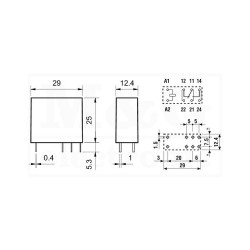 RELE MINI 12VDC 1 CTO 16A 