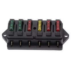 CAJA DE FUSIBLE DE CUCHILLA DE 6 VIAS