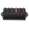 CAJA DE FUSIBLE DE CUCHILLA DE 6 VIAS