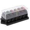 CAJA DE FUSIBLE DE CUCHILLA DE 6 VIAS