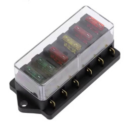 CAJA DE FUSIBLE DE CUCHILLA DE 6 VIAS