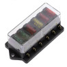 CAJA DE FUSIBLE DE CUCHILLA DE 6 VIAS