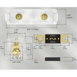 PORTAFUSIBLES   FUSIBLE 80A M8