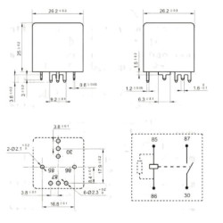 RELE DE POTENCIA 12V 80A CAR1AP80DC12-S 4 PINES