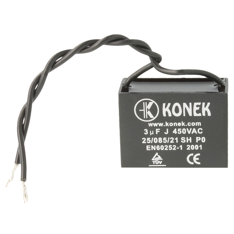CONDENSADOR ARRANQUE 3µF 450VAC CABLES