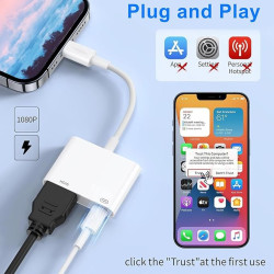 ADAPTADOR LIGHTNING HDMI  IPHONE 5- - - -  