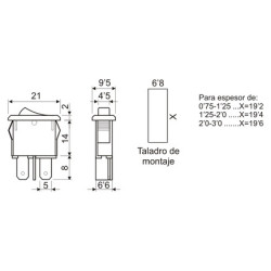 MINI INTERRUPTOR UNIP BASCULANTE 6A