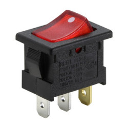 INTERRUPTOR LUMINOSO ROJO 10A 250V FASTON