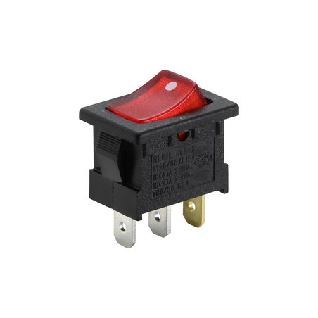 INTERRUPTOR LUMINOSO ROJO 10A 250V FASTON