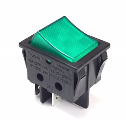 INTERRUPTOR LUMINOSO VERDE FASTON 