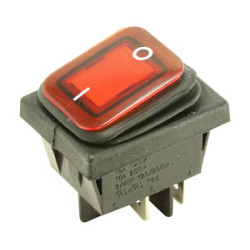 INTERRUPTOR LUMINOSO ROJO ESTANCO