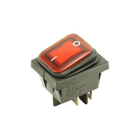 INTERRUPTOR LUMINOSO ROJO ESTANCO