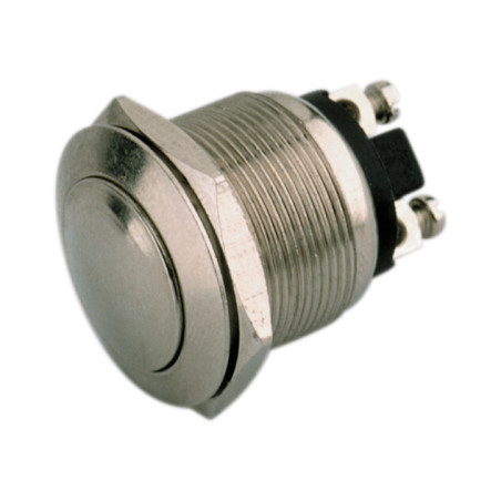 PULSADOR ANTI-VANDALICO CROMADO Ø22mm