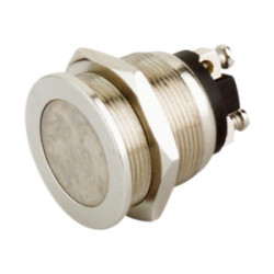 PULSADOR ANTI-VANDALICO PLANO CROMADO Ø 22mm