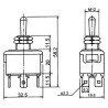 INTERRUPTOR 6 FASTON DPDT 250V 15A ON-ON