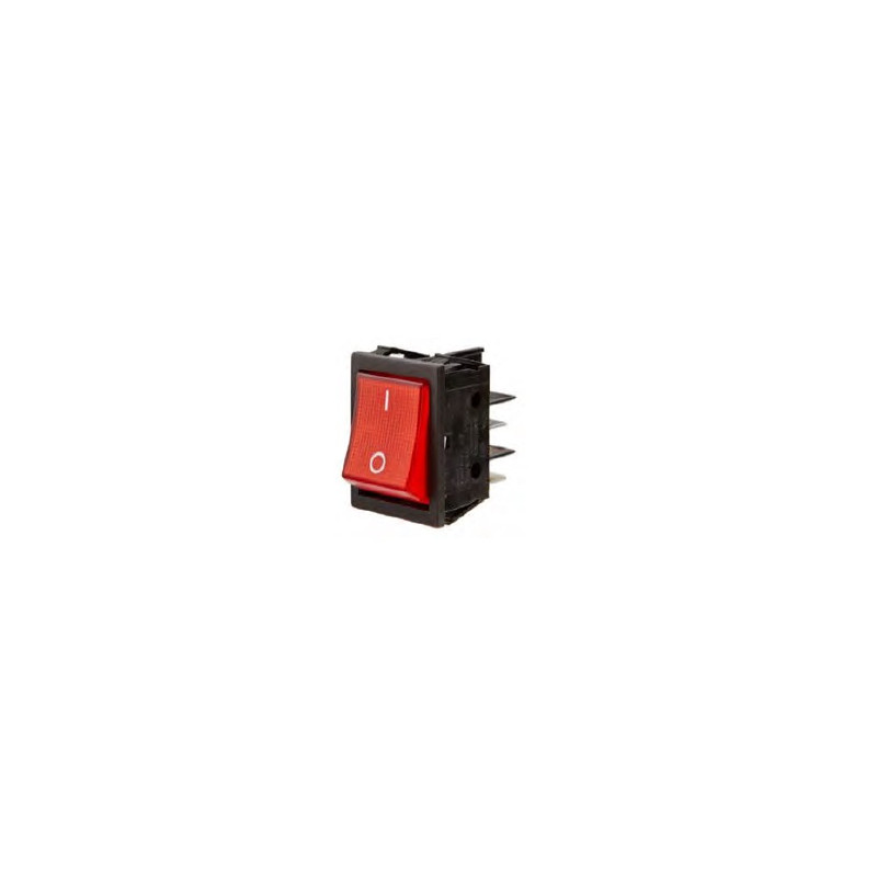 INTERRUPTOR LUMINOSO BIPOLAR 4 FAST-ON ROJO 230V