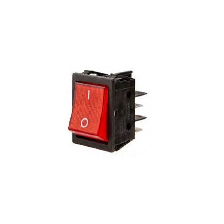 INTERRUPTOR LUMINOSO BIPOLAR 4 FAST-ON ROJO 230V