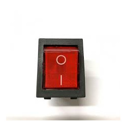 INTERRUPTOR LUMINOSO BIPOLAR 4 FAST-ON ROJO 230V
